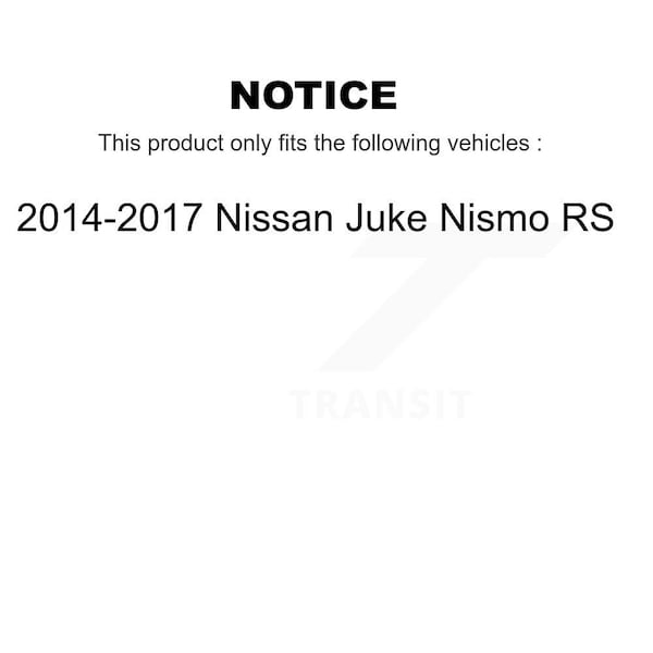 Front Rear Disc Brake Rotors And Semi-Metallic Pad Kit For 2014-2017 Nissan Juke Nismo RS